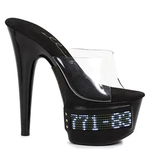 709-VANITY-LED 7" Pointed Stiletto Mule LED