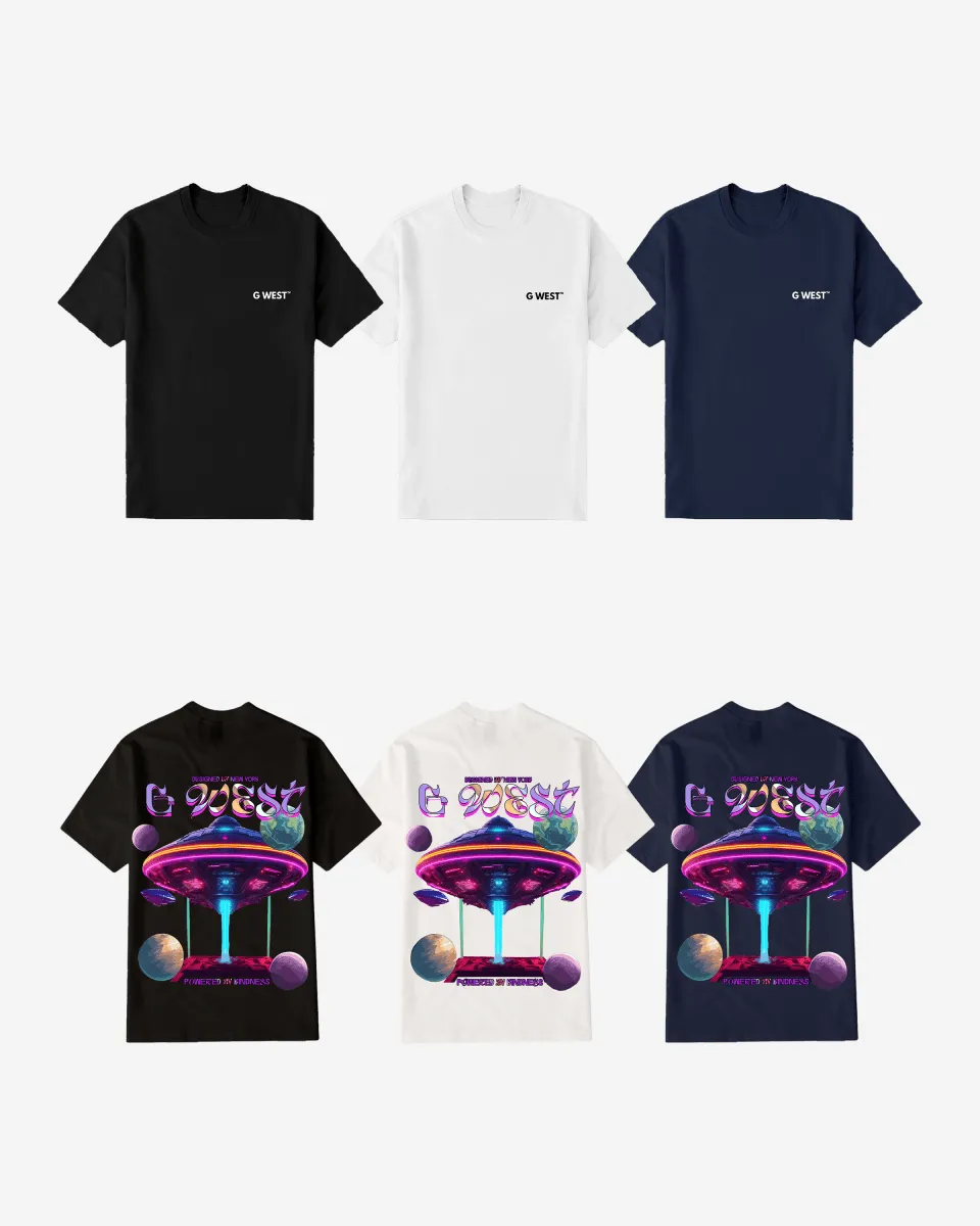 G West Regular Fit Ufo Tee Mens Style - Gwpbast5038 - 3 Colors