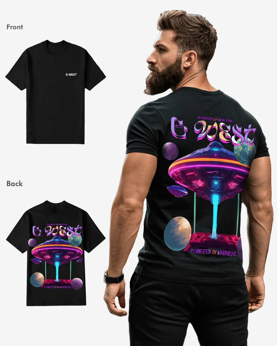 G West Regular Fit Ufo Tee Mens Style - Gwpbast5038 - 3 Colors