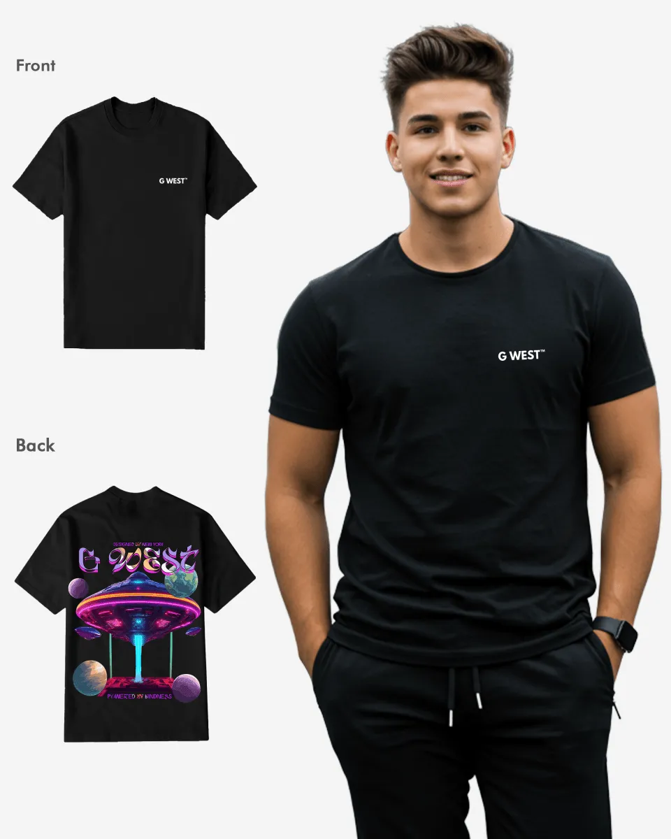 G West Regular Fit Ufo Tee Mens Style - Gwpbast5038 - 3 Colors