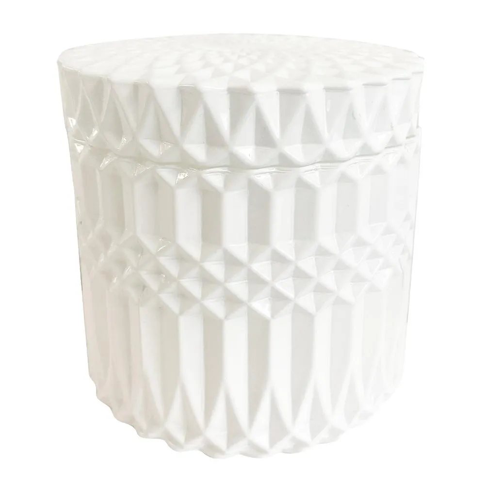 Limited Edition White Boho Candle- Champagne & Strawberry - Wood wick