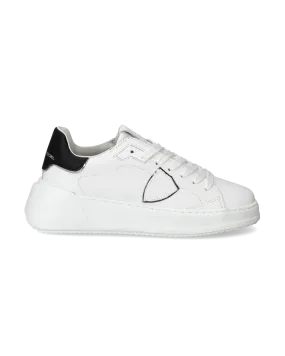 Philippe Model Tres Temple Low-Top Sneakers - White/Black