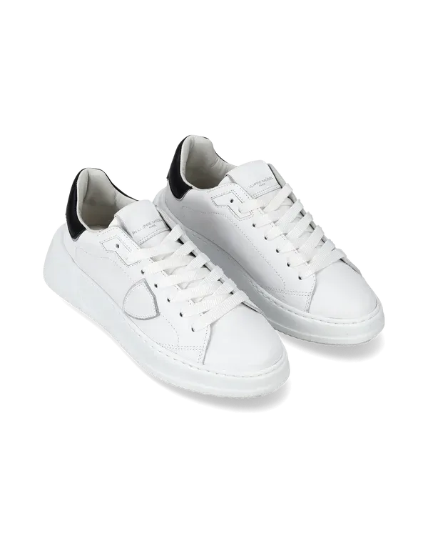 Philippe Model Tres Temple Low-Top Sneakers - White/Black