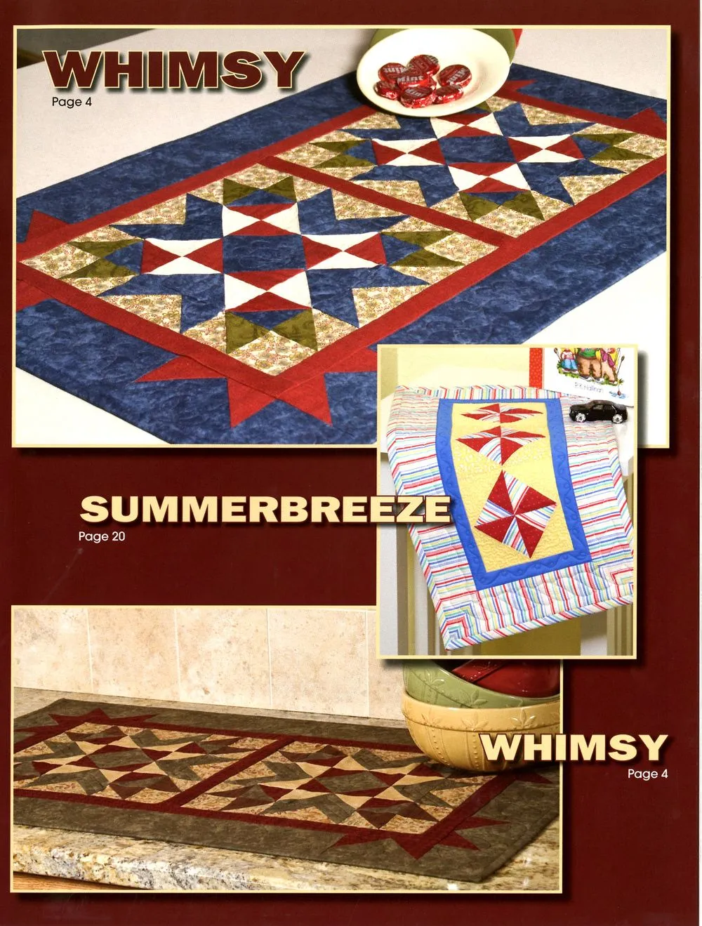 Runners to Go Quilt Pattern Book by Kathryn Squibb of Gathering Friends