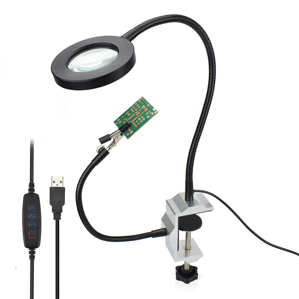 Style: B - Epair station soldering station LED lamp magnifying